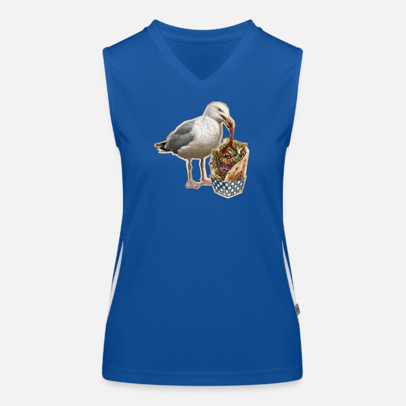 Döner Möwe Funktionelles Kontrast-Tank Top für Frauen