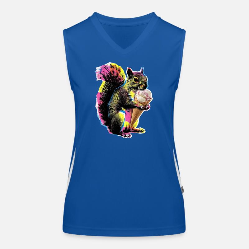 Eichhörnchen Eis Funktionelles Kontrast-Tank Top für Frauen