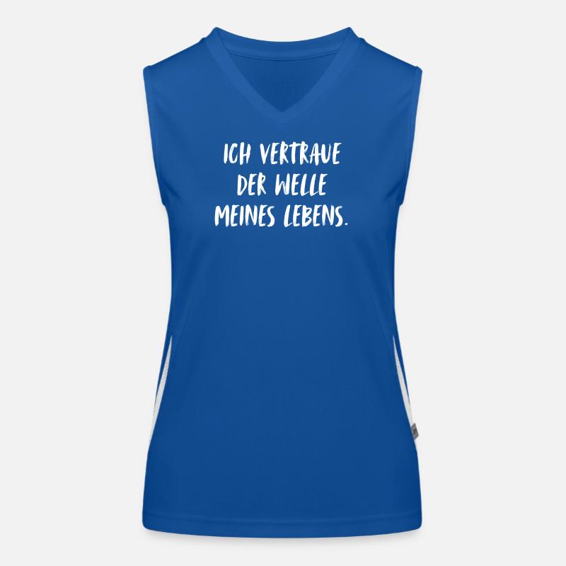 Ich vertraue der Welle meines Lebens.  Funktionelles Kontrast-Tank Top für Frauen