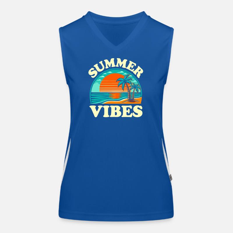 Summer Vibes Beach Sun Débardeur respirant contrasté Femme