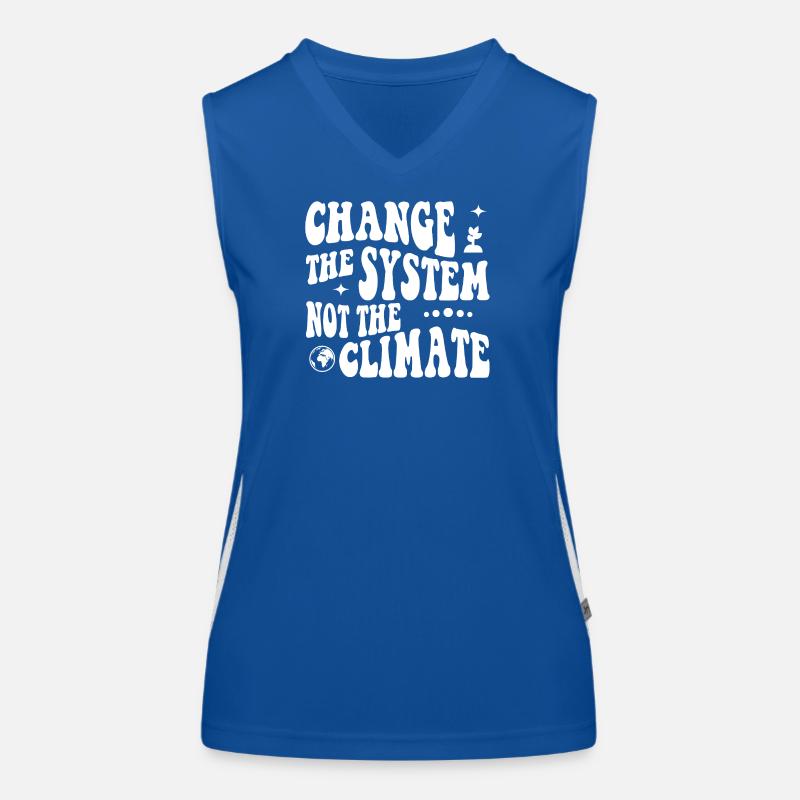 Changer le système, pas le climat Débardeur respirant contrasté Femme