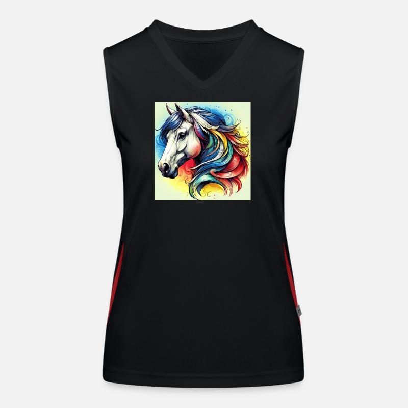 cheval Débardeur respirant contrasté Femme