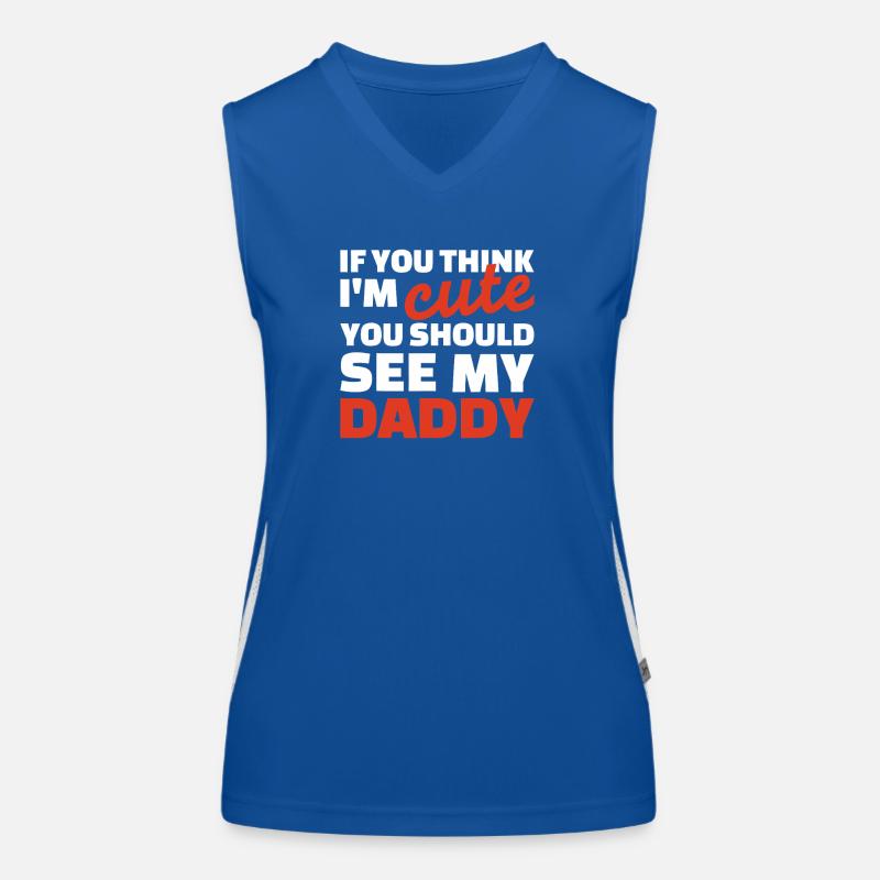 Papa Cute Bold Typography Tee Débardeur respirant contrasté Femme