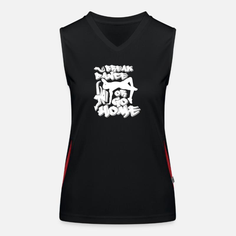 Breakdance oder nach Hause gehen Funktionelles Kontrast-Tank Top für Frauen