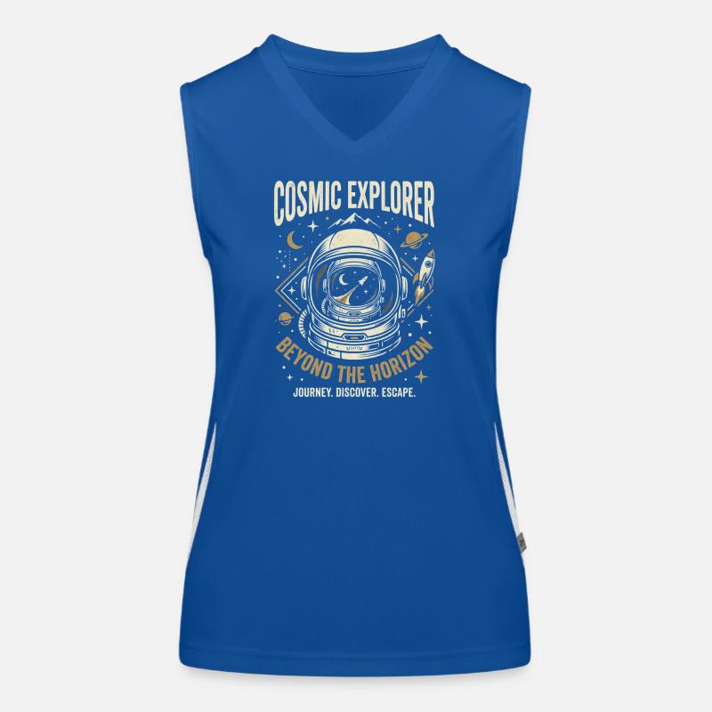 Cosmic Explorer Funktionelles Kontrast-Tank Top für Frauen