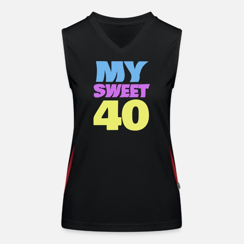 40er Farbexplosion Logo Funktionelles Kontrast-Tank Top für Frauen