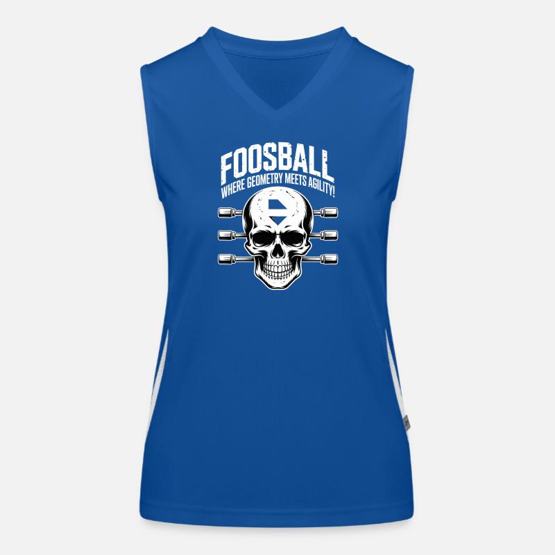Tischfußball Evolution Lustiges Kickern Foosball Funktionelles Kontrast-Tank Top für Frauen