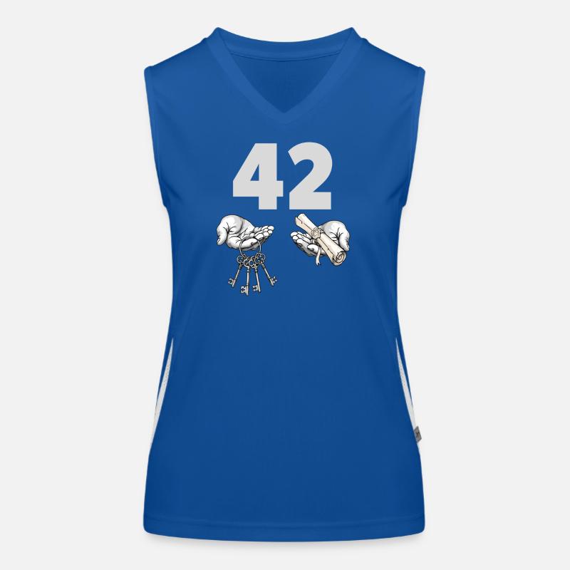 Forty-Two Keys and Scroll Women's Functional Contrast Tank Top