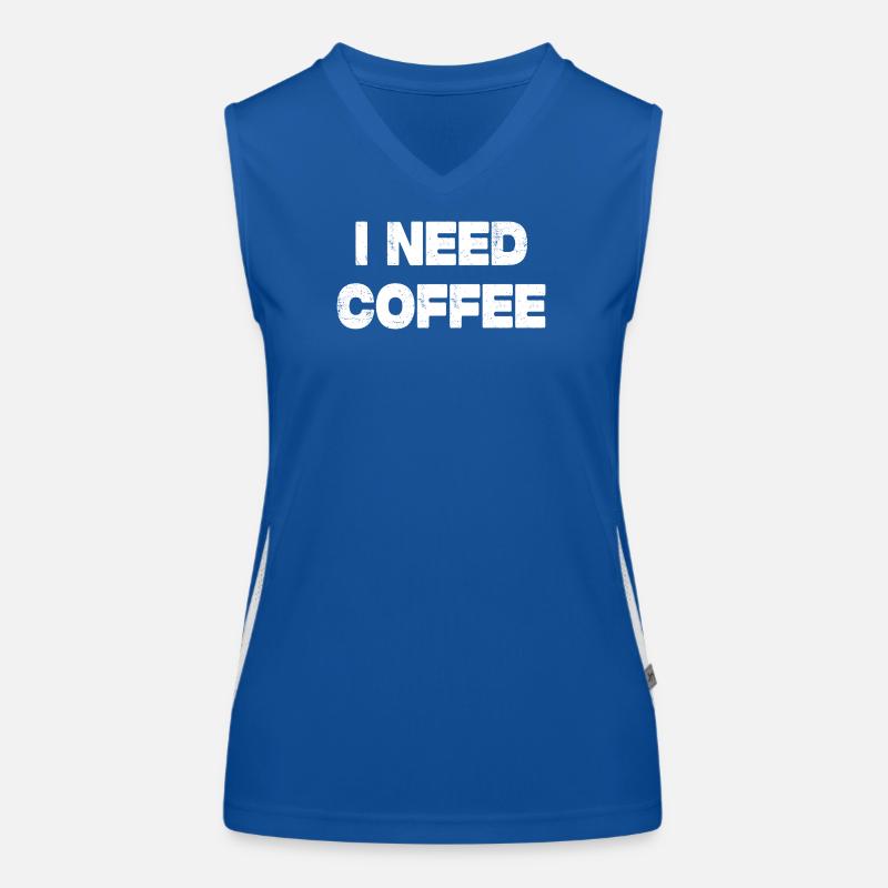 I Need Coffee Funktionelles Kontrast-Tank Top für Frauen