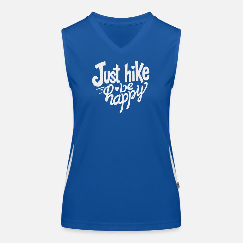 Wandern einfach glücklich sein, Just Hike Be Happy Funktionelles Kontrast-Tank Top für Frauen