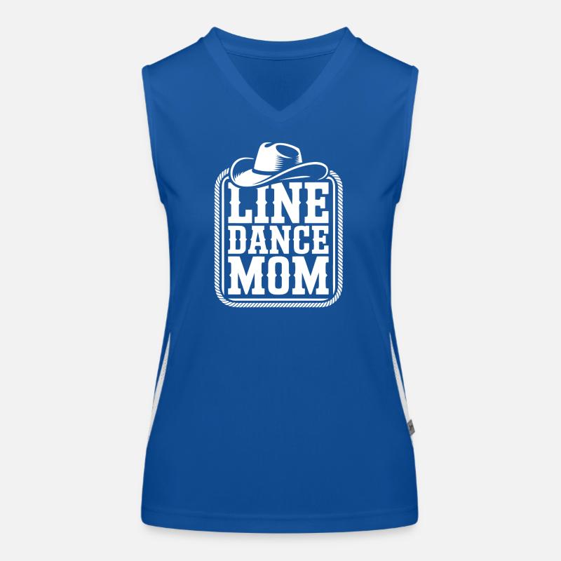 Line Dance Mutter Funktionelles Kontrast-Tank Top für Frauen