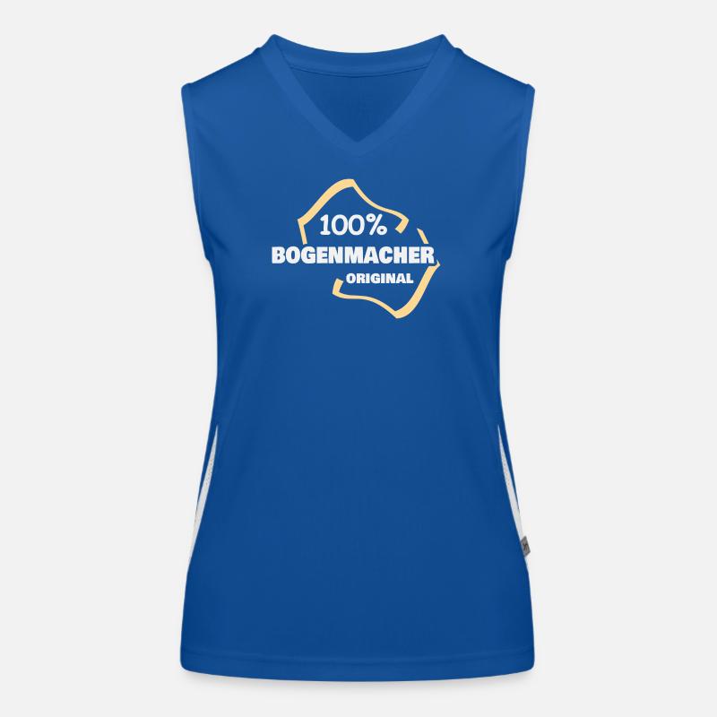 Bogenmacher als Arbeit Funktionelles Kontrast-Tank Top für Frauen
