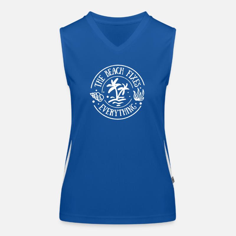 the beach fixes everything Funktionelles Kontrast-Tank Top für Frauen