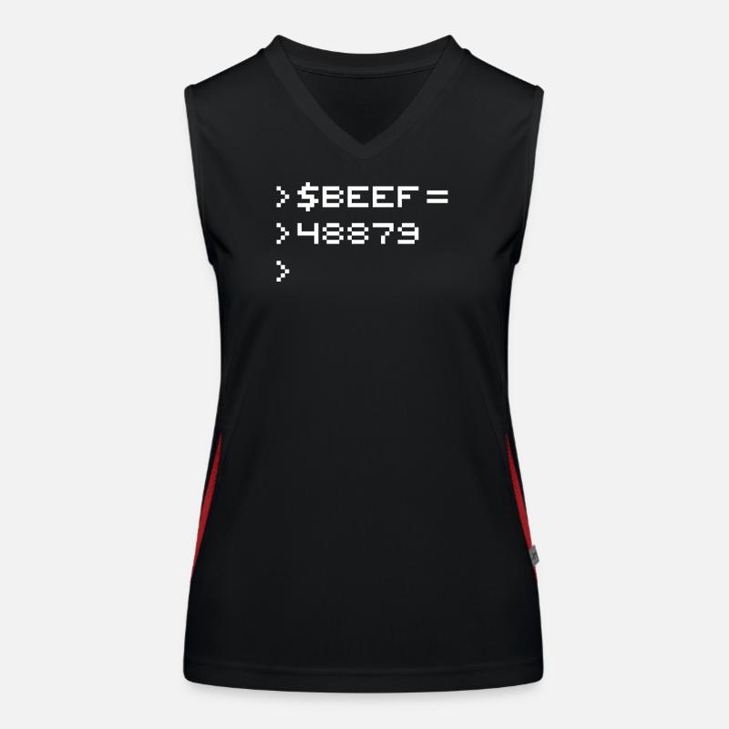 BEEF 8-bit Code Nerd Pixel Terminal Rétro Débardeur respirant contrasté Femme