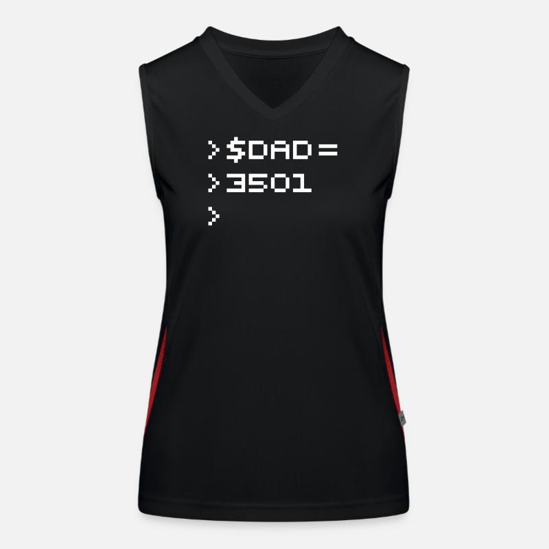 DAD Terminal de Pixels Nerd Code 8-Bits Rétro Débardeur respirant contrasté Femme