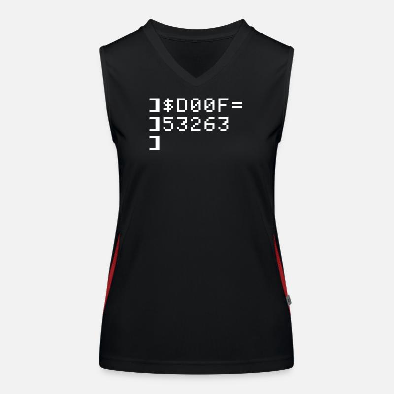 DOOF Code 8 bits Nerd Terminal Pixel Retro Débardeur respirant contrasté Femme