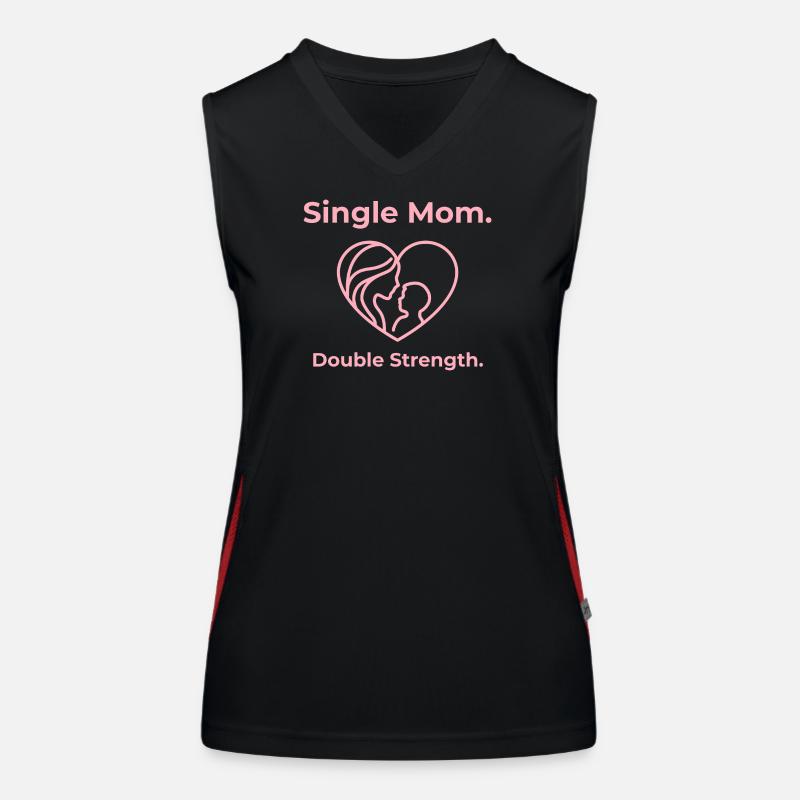 Maman célibataire. Double force. Débardeur respirant contrasté Femme