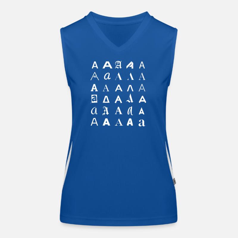 Typografie-Buchstabe Ein Design Mosaik Funktionelles Kontrast-Tank Top für Frauen