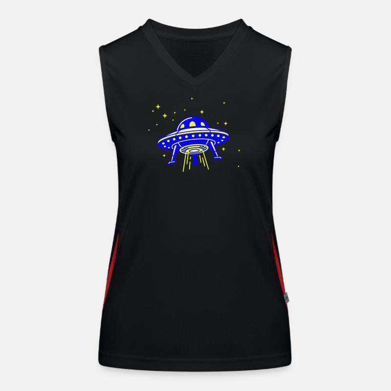 UFO – Visit from another galaxy Women's Functional Contrast Tank Top