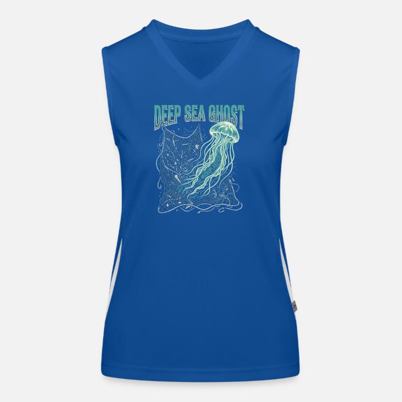 Deep Sea Ghost Funktionelles Kontrast-Tank Top für Frauen