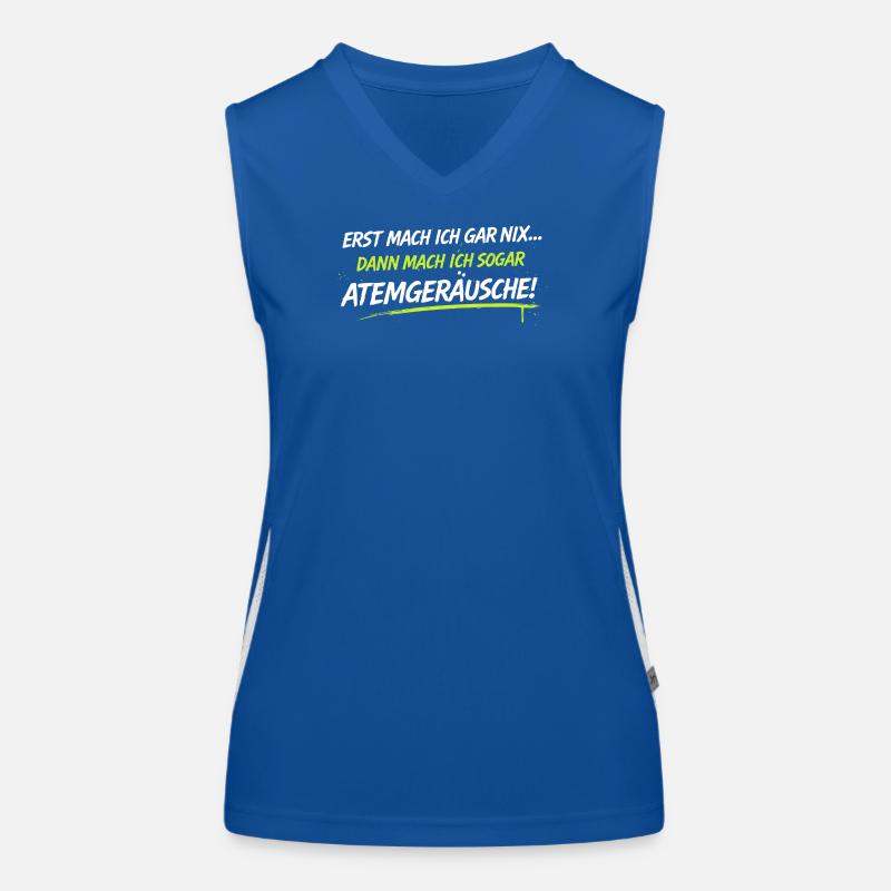 Atemgeräusche Neon-Spruch Funktionelles Kontrast-Tank Top für Frauen