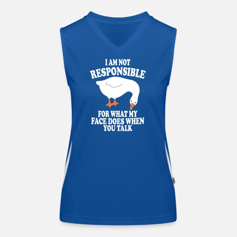 Not Responsible Goose  Women's Functional Contrast Tank Top