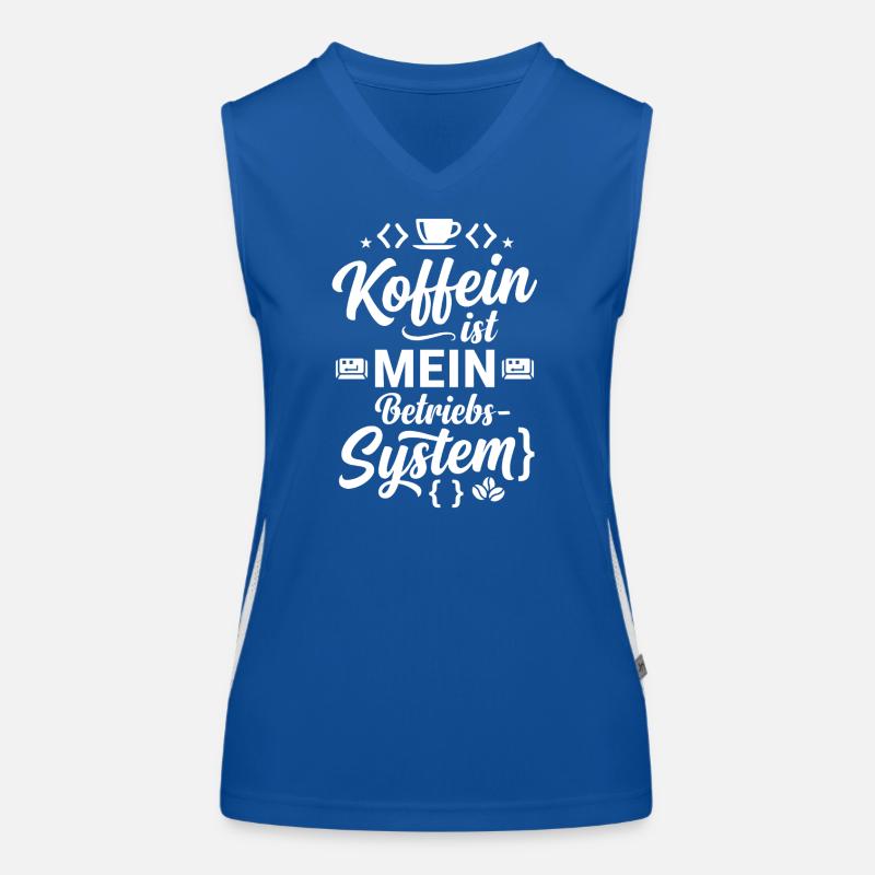 Koffein ist mein Betriebssystem Code Funktionelles Kontrast-Tank Top für Frauen