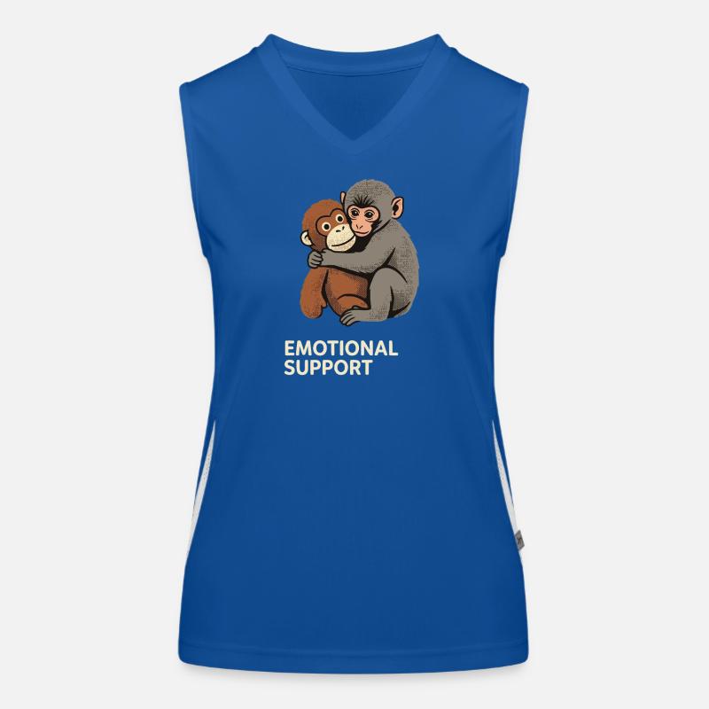 Emotional Support Baby Monkey Punch Women's Functional Contrast Tank Top