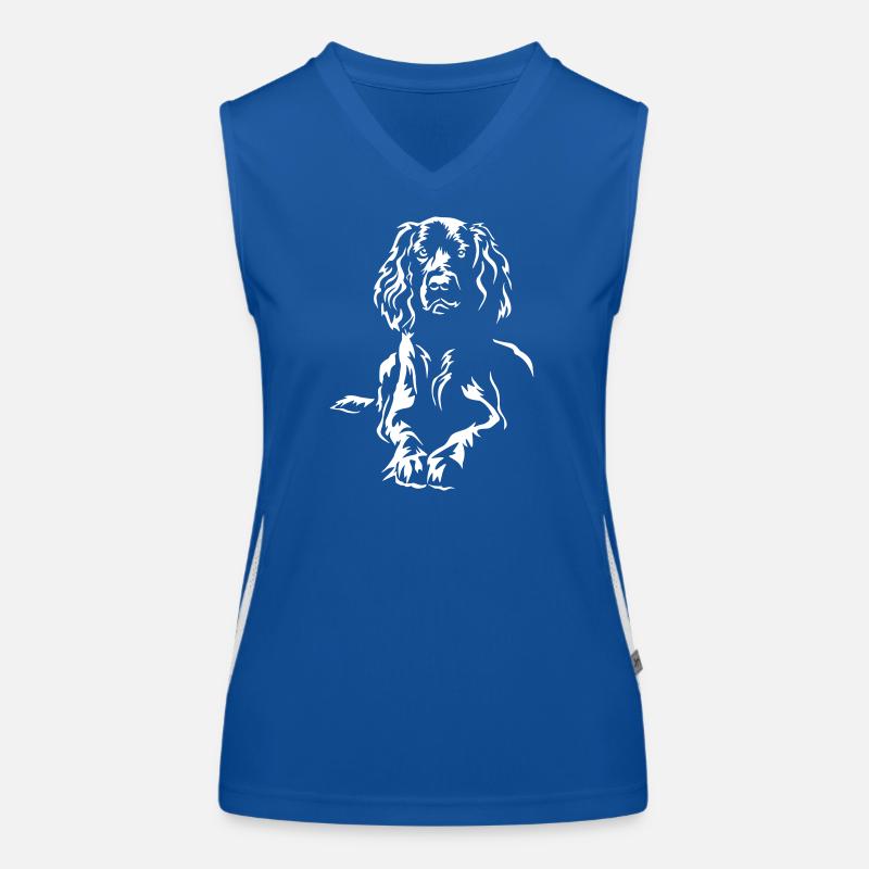 Field Spaniel « Édition Noire » Débardeur respirant contrasté Femme