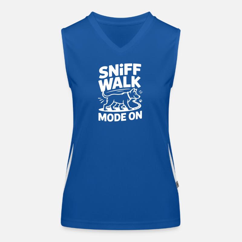 Sniff Walk Mode On Dog Nose Work Fun Women's Functional Contrast Tank Top