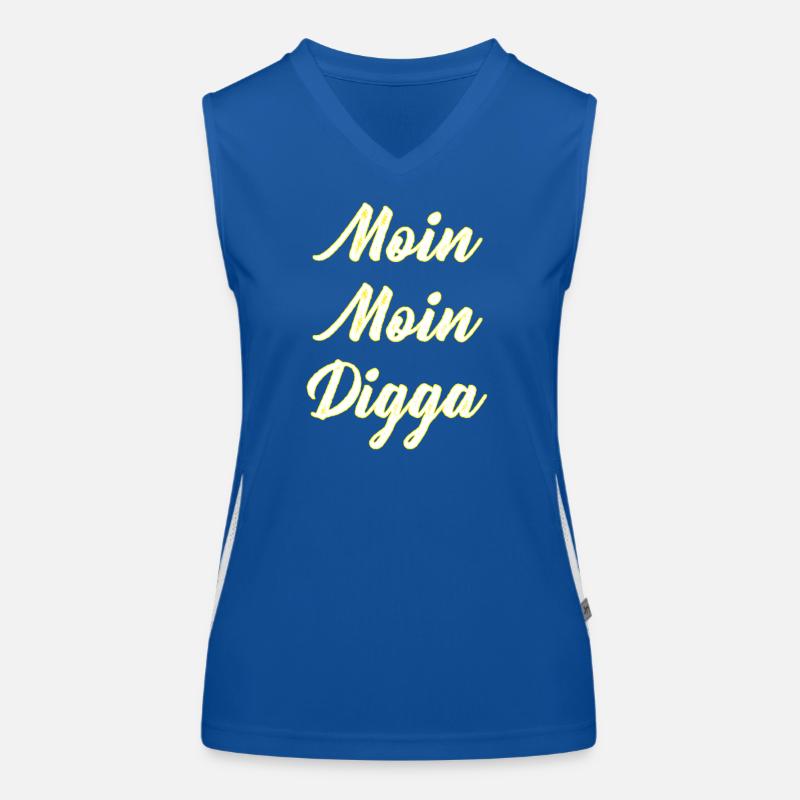 Moin Moin Digga Lettering Women's Functional Contrast Tank Top