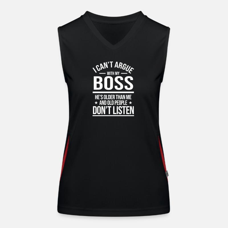 Cant Argue Funny Workplace Women's Functional Contrast Tank Top