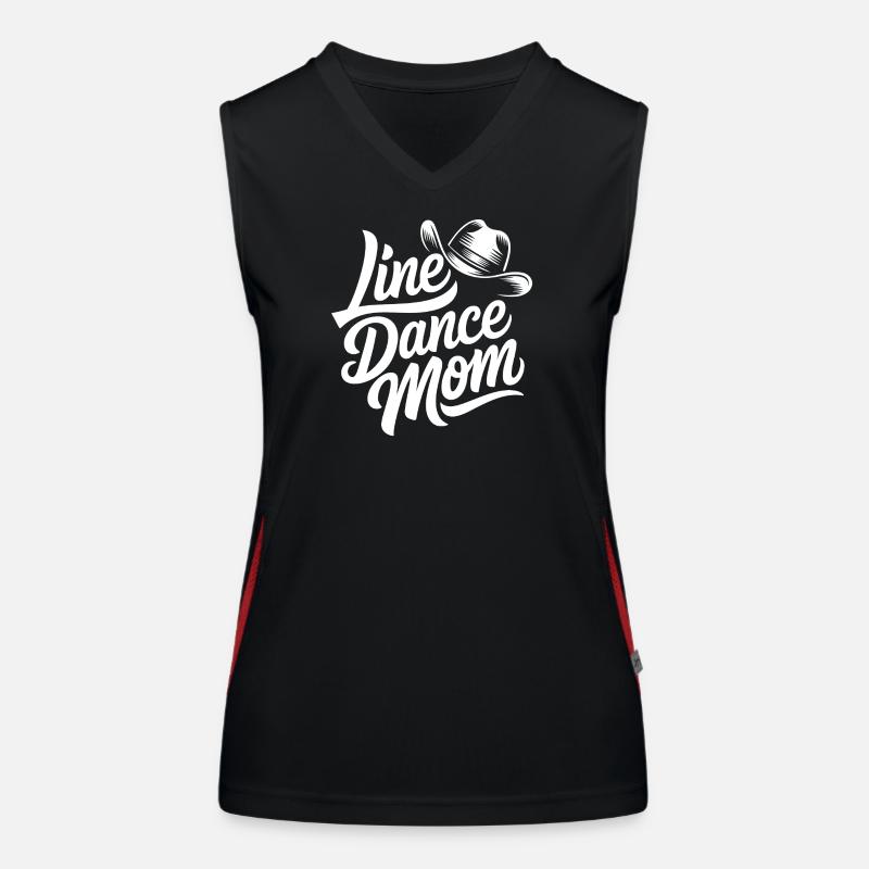 Line Dance Mama Funktionelles Kontrast-Tank Top für Frauen