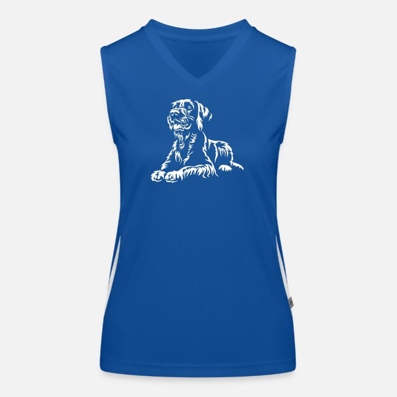 German Wirehaired Whisker "Black Edition" Women's Functional Contrast Tank Top