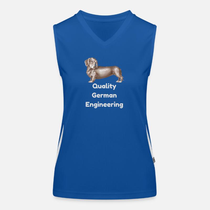 Quality German Dachshund Engineering Women's Functional Contrast Tank Top
