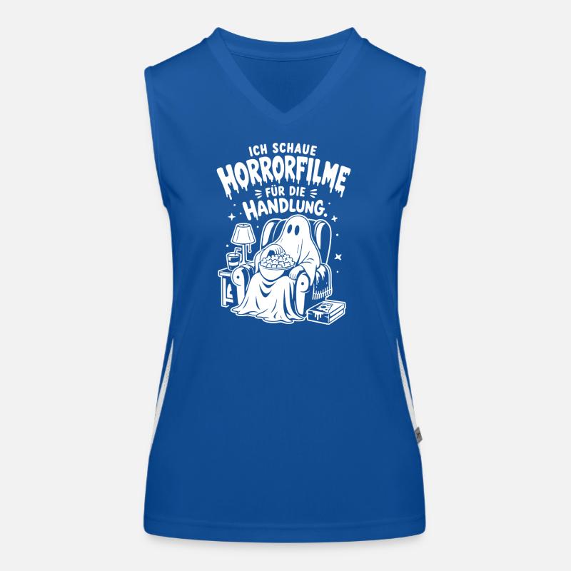 Horrorfilme wegen der Handlung Geist Design Funktionelles Kontrast-Tank Top für Frauen