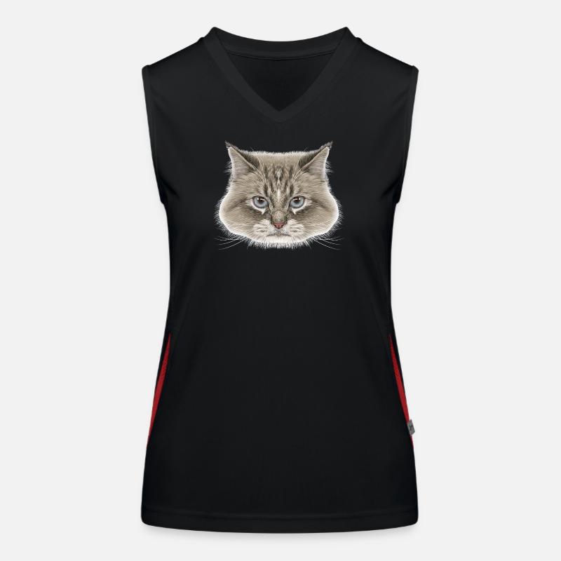 Siberian Cat Débardeur respirant contrasté Femme