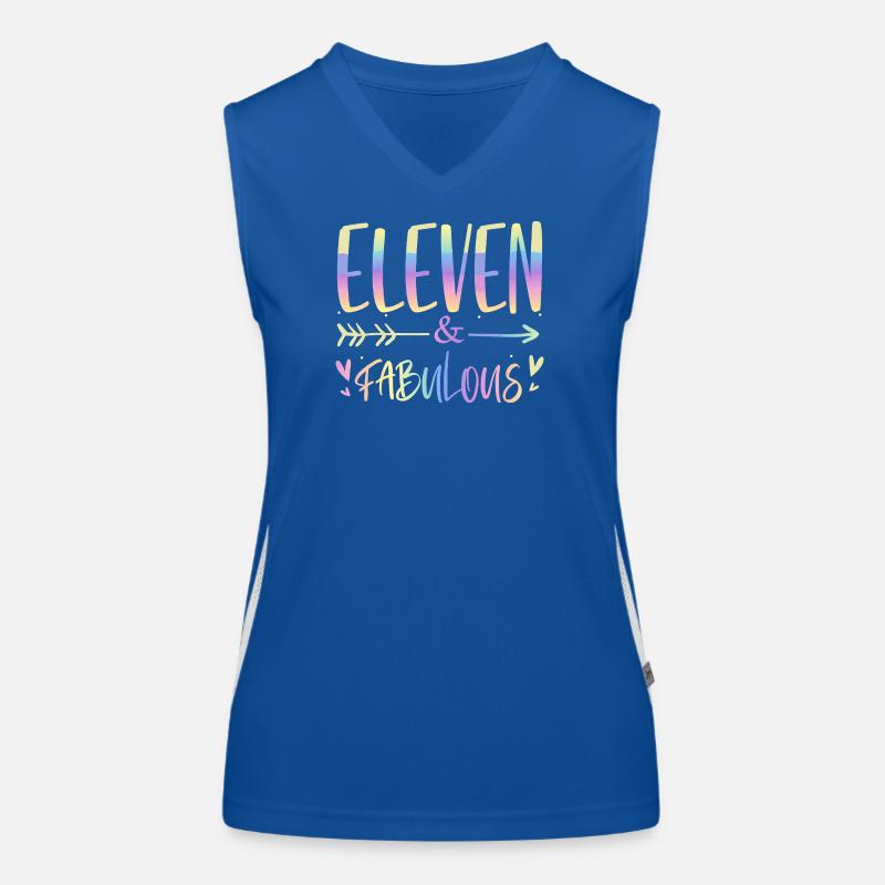 Eleven & Fabulous Rainbow Script Funktionelles Kontrast-Tank Top für Frauen