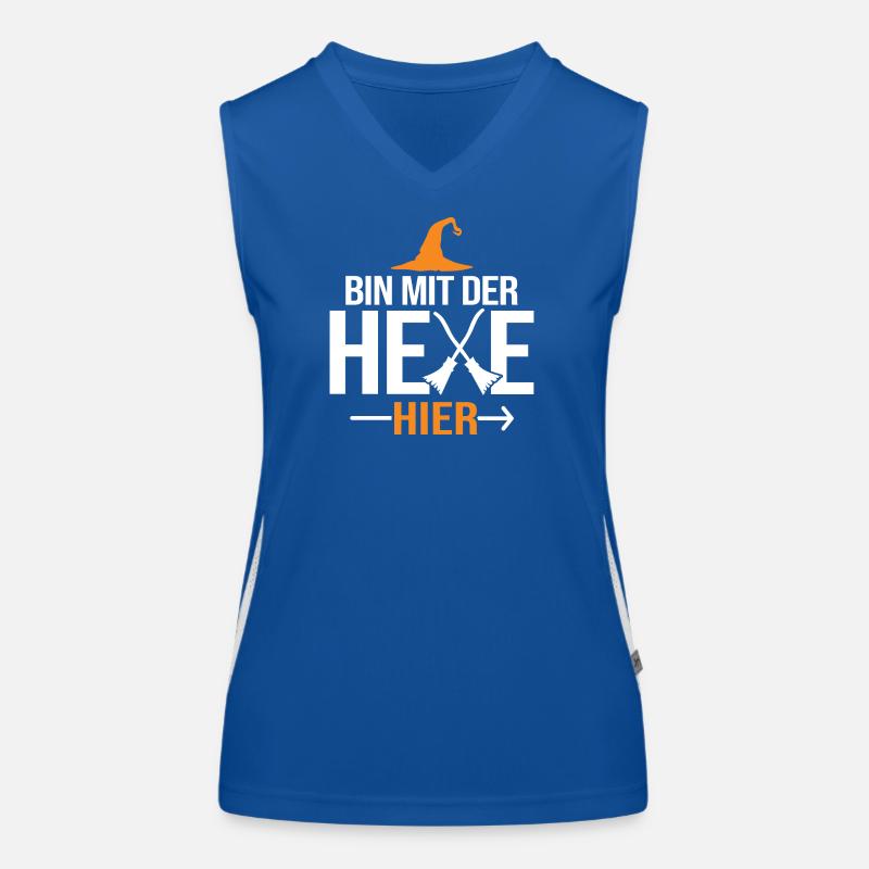 Bin mit der Hexe Hier Funktionelles Kontrast-Tank Top für Frauen