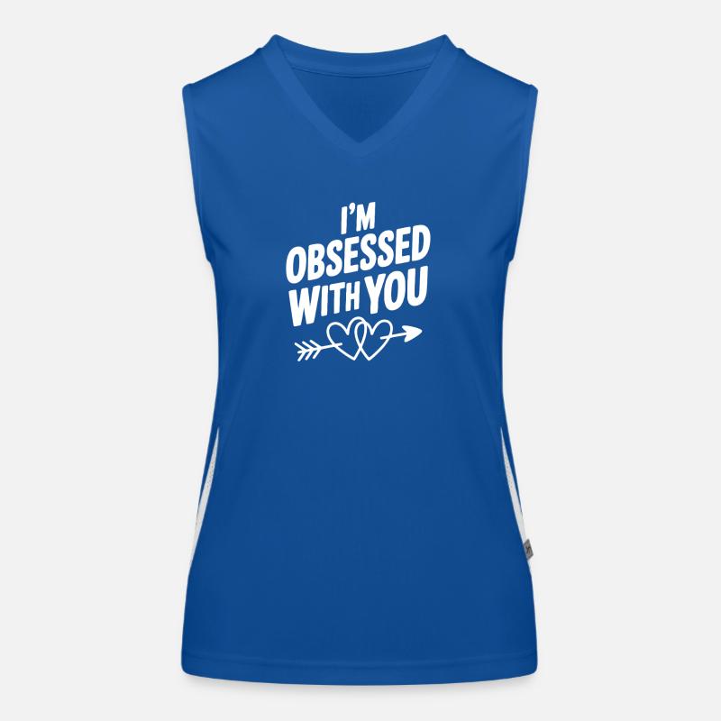 Ich bin besessen von dir Funktionelles Kontrast-Tank Top für Frauen