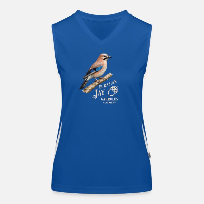 Eurasian Jay Eichelhäher Vogel Design Funktionelles Kontrast-Tank Top für Frauen