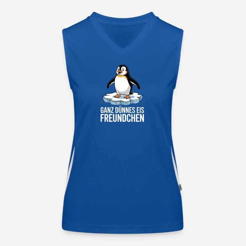  Ganz Dünnes Eis Freundchen Lustiger Pinguin Funktionelles Kontrast-Tank Top für Frauen