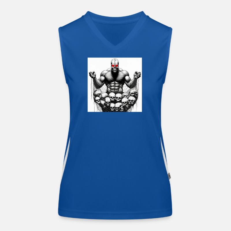 Muscular Net Skulls Women's Functional Contrast Tank Top