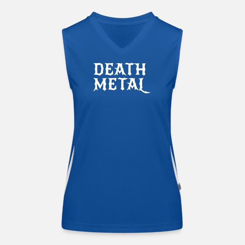 Death Metal Gothic Typografie Funktionelles Kontrast-Tank Top für Frauen