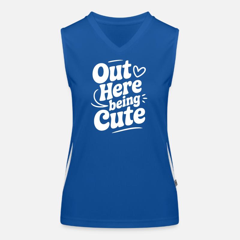 Out Here Being Cute Women's Functional Contrast Tank Top