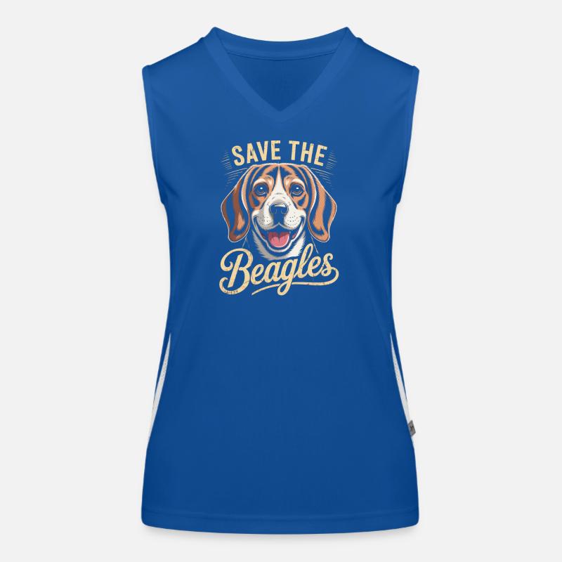 Sauvez les Beagle Débardeur respirant contrasté Femme