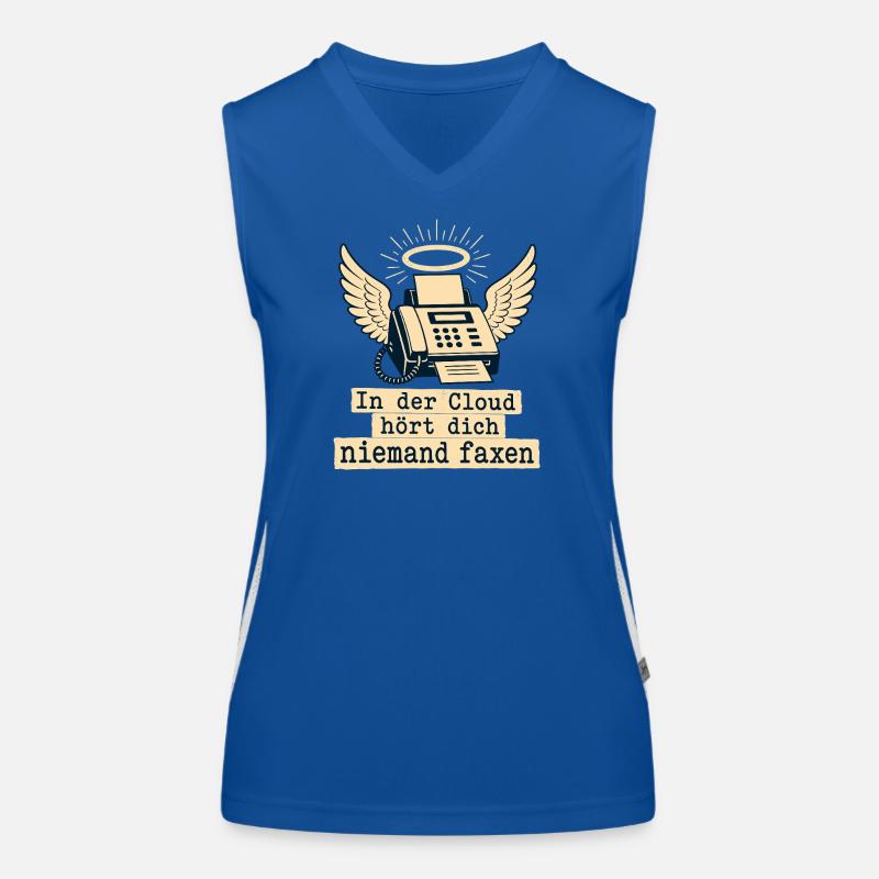 In Der Cloud Niemand Faxen. Funktionelles Kontrast-Tank Top für Frauen