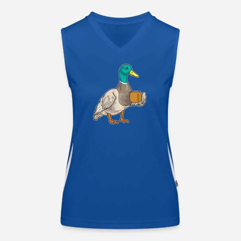 Ente Kaffee Tasse Funktionelles Kontrast-Tank Top für Frauen