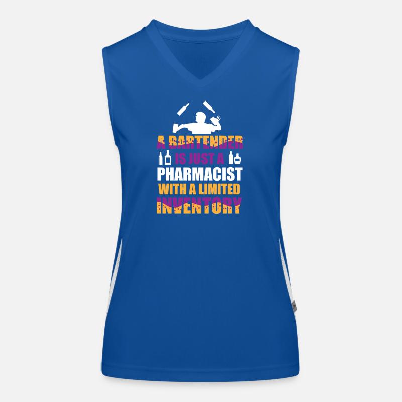 bartender waiter bartender bartender Women's Functional Contrast Tank Top