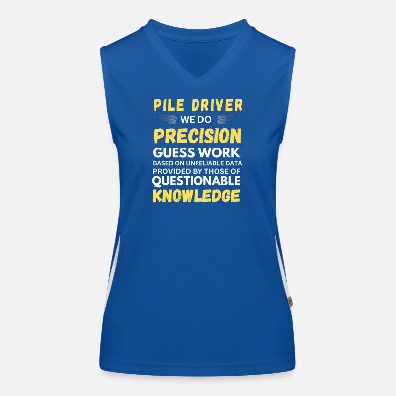 Pile Driver We Do Precision Guess Work Women's Functional Contrast Tank Top